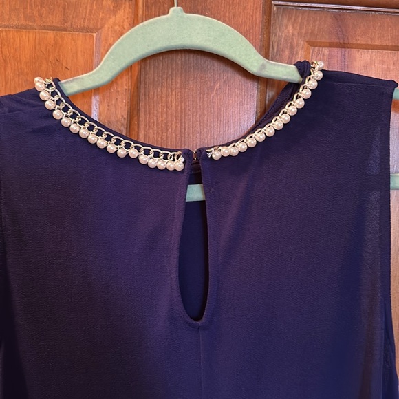 Dress, size 10, blue with pearl neckline - Picture 4 of 5
